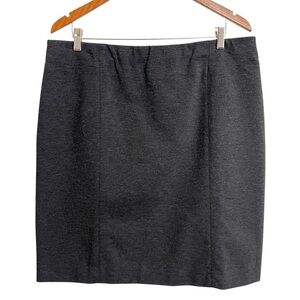 J. Jill Women Ponte Knit Pencil Skirt L NWT Charcoal Academia Minimalist Classic